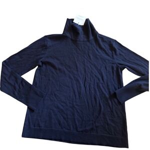 NOT MONDAY NEW Iris Merino Turtleneck Long Sleeve Sweater‎ Navy Size Small